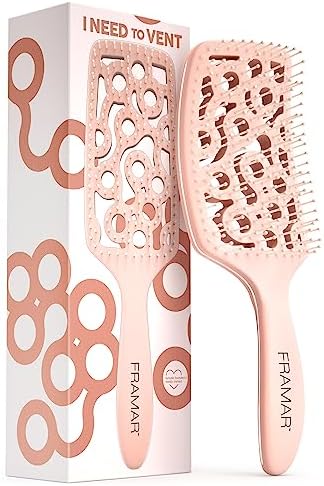 FRAMAR Professional Vented Hair Brush, Vent Brush For Blow Drying by FRAMAR