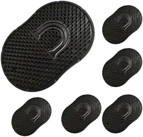 Soft 'N Style 6 Packs Pocket Palm Combs, Shampoo Comb, Massager Hair Brush Comb, Scalp Massager Brush Comb, Wave brush, Palm hair brush (Black) by Soft+%27N+Style