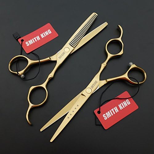 6.0 Inches Professional hair cutting thinning scissors set with razor (Gold) - Image 4