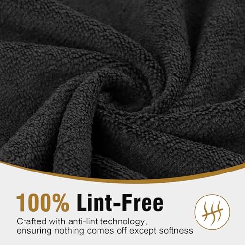 HOMEXCEL 24PK Salon Towels, 16"x29", Microfiber Super Absorbent Hand Towel - Image 3