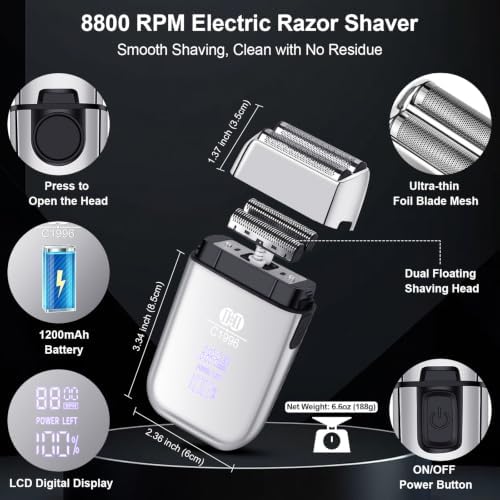 CIICII Mens Hair Clippers, Trimmer and Shaver Set, Cordless Barber Kit - Image 3