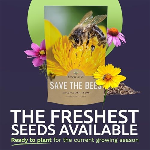 Bee Friendly Wildflower Seed Mix - Bulk 1/4 Pound Bag - Over 30,000 Open Pollinated Seeds - 100% Pure Live Seed - Save The Bees! - Image 2