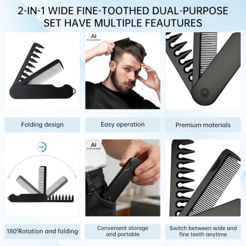 (1 Set)New Upgraded Volumizing Texture Comb Men,Textured Fringe Comb-Unisex - Image 7