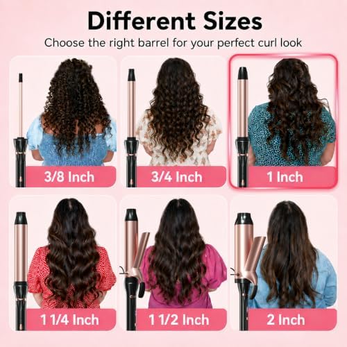 Hahahope 1 Inch Curling Wand, Long Barrel Ceramic Curler for Loose Waves - Image 4
