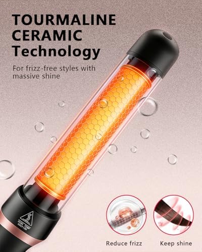 5-in-1 Ceramic Curling Wand Thermal Brush & Waver Iron Dual Voltage - Image 6