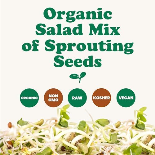 Food to Live Organic Salad Mix of Sprouting Seeds, 10 Pounds — Non-GMO Broccoli, Radish, Clover, Alfalfa. Rich Germination Rate, Non-Irradiated, Kosher, Vegan Superfood, Bulk, Rich in Sulforaphane - Image 5