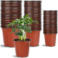 Augshy 120 Pcs Plastic Plants Nursery Pot, Seed Starting Pots 4,5,6-Inch by Augshy