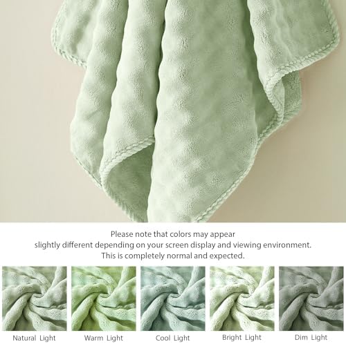 COZYART Lint Free 8 Pcs Bathroom Towel Set Ultra Soft Microfiber Sage Green - Image 6