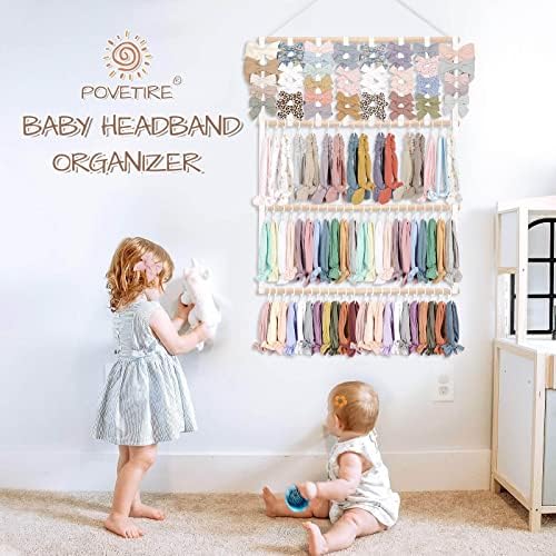 POVETIRE Headband Holder Bows Organizer for Girls Large Storage Capacity - Image 2