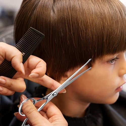 Hair Cutting Scissors Thinning Shears Set for Kids, Fcysy 6 in Children Safety Round Tip Haircut Shears Kit, Stainless Steel Hair Cutting Tools for Toddlers, Boys & Girls Home Use Grooming - Image 6