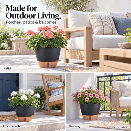 8/10/12 Inch Self Watering Pots for Indoor Outdoor Plants - Image 6
