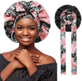 AWAYTR Double Layer Satin Bonnet for Women, Reversible Sleep Hair Wrap by AWAYTR