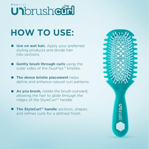 FHI Heat UNbrush Curl Detangling Brush for use on Wet Hair Only - Image 4