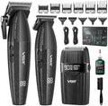 VGR 640S3 Professional 3 in 1 Hair Cutting Kit, 9000RPM Hair Clippers for Men Professional Hair Trimmer & Foil Shavers Set, Cordless Mens Barber Combo for Home, for Him(Black) by VGR