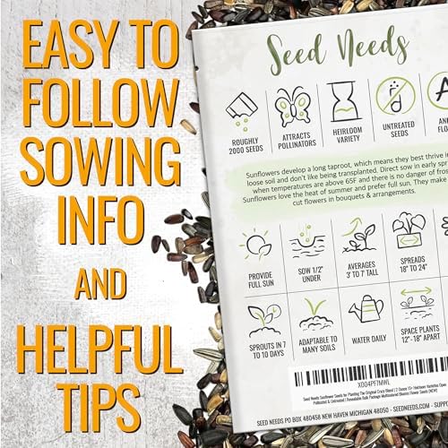 Seed Needs Sunflower Seeds to Plant Original Crazy Blend 2 Ounce Bulk Pack - Image 3
