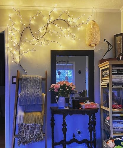 Willow Vine Branch Lights 6FT with Functional Remote, USB Powered DIY Flower Decorations Vines for Room Decor, Artificial Plants Tree Branches for Bedroom Wall Living Room Decor - Image 5