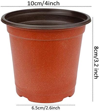 Augshy Nursery Pot, 75 Pcs 4 Inches Plastic Nursery Seed Starting Pots - Image 2