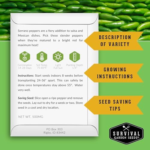 10 Pepper Seed Variety Pack for Planting - Survival Garden Seeds - Image 2
