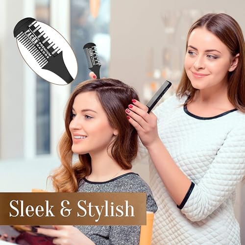 Facón Razor Comb for Hair Cutting - Professional Hair Cutting Comb Kit with 12 Replacement Blades, Double Edge Shaper for Salon & Home, Premium Styling Thinning Texturizing Split Ends Trimming Razor - Image 3