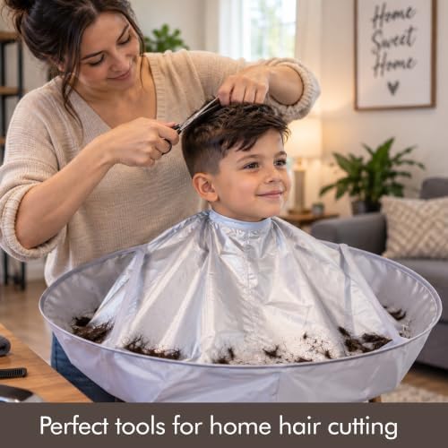 Hair Cutting Cape Umbrella Haircut Cape Barbers Apron for Adults Kids - Image 6
