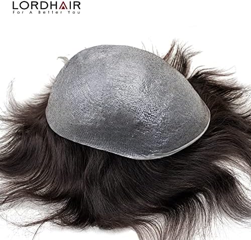 Lordhair Mens Hair System, 8x10 inch, 0.08mm Thin Skin Base, #1B - Image 6