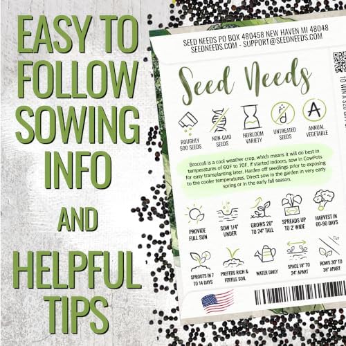Seed Needs Waltham 29 Broccoli Seeds to Plant Heirloom & Non-GMO 5 Packs - Image 4