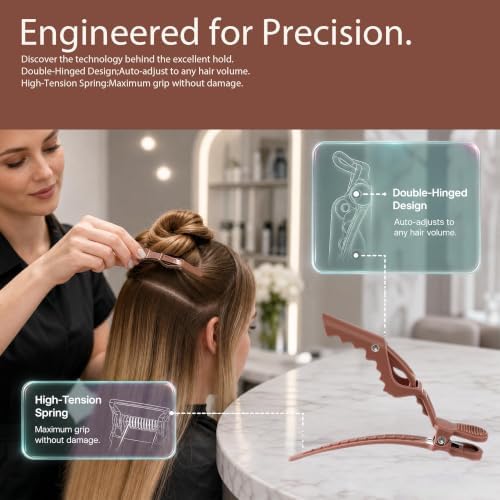 30 Pack Alligator Hair Clips, Sectioning Clips for Salon Coloring, Cutting & Styling, Durable Plastic Barber Hairdressing Tools, Strong Grip Crocodile Clips for Women Men Kids (Multicolored) - Image 2