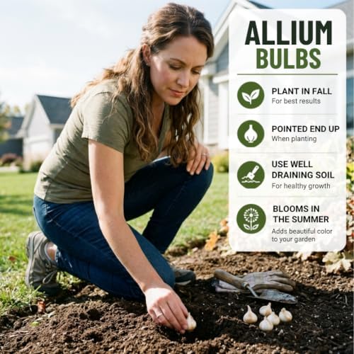 5 Allium Azureum Bulbs – Sky Blue Globe Flowers for Pots & Gardens - Image 4