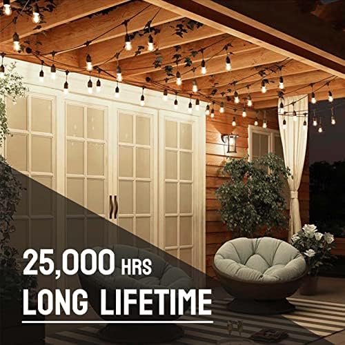 Visther 2700K S14 Outdoor String Light Replacement Bulbs for Patio, 30-Pack - Image 4