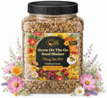 Bulk Wildflower Seed Mix – Honey Bee Wildflower Seed Mix 1 Pound Tub by GevaGrow | Bulk 300,000+ Seed Tub | 19 Variety Flower Seeds for Planting in Pots & Outdoor Gardens | No Messy Bags or Packets | by GevaGrow