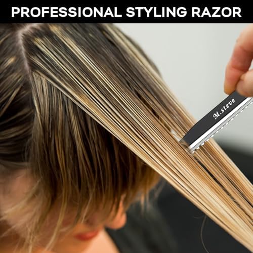 Hair Razors For Cutting Hair 6.89", Styling Thinning Razor - Black - Image 6