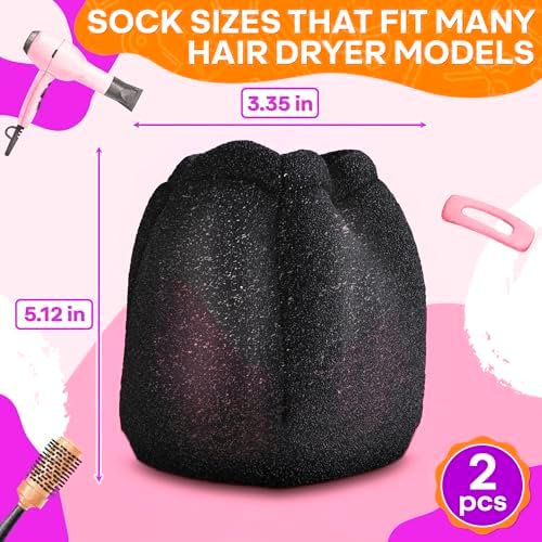 Sock Diffuser for Hair Dryer, Travel Diffuser Sock for Curls, 2 Pcs - Image 2
