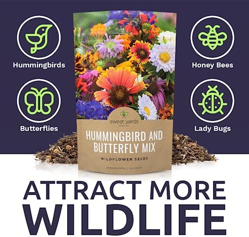 Bulk Wildflower Seeds Butterfly and Humming Bird Mix - 1/4 Pound Bag - Over 30,000 Open Pollinated Annual and Perennial Seeds - Image 6