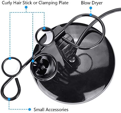 BYOOTIQUE 5-Hole Tabletop Blow Dryer Hair Iron Holder with 3 Outlets Salon - Image 3