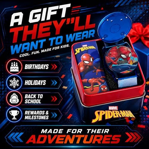 Marvel Spider-Man Kids Watches – Digital Display, Interactive Features, Adjustable Strap, Vibrant Spider-Man Graphics, Durable for Active Kids - Image 5