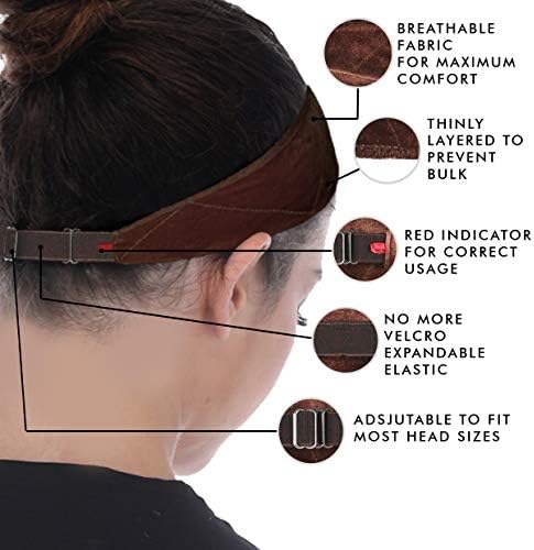 Wig Grip Headbands For Women- Adjustable To Custom Fit Your Head - Velvet Comfort - Wig Bands No Slip Breathable Lightweight Material For All Day Wear! Keep Wig Comfortably Secured - Image 3