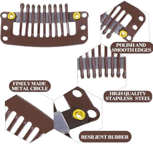 WILLBOND 30 Pcs Wig Clips Hair Extensions, 9-Teeth 32 Mm, Multicolor - Image 3