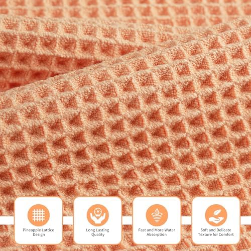 MICROFI Microfiber Waffle Bath Towels, 3 Pieces, Oversized, Soft, Absorbent, Fast Drying, Lint Free, Includes Bath, Face and Hand Towels 430 GSM - Image 2