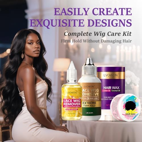 Wig Kit Set of 10, Waterproof Lace Glue Adhesive Accessory Set - Image 2