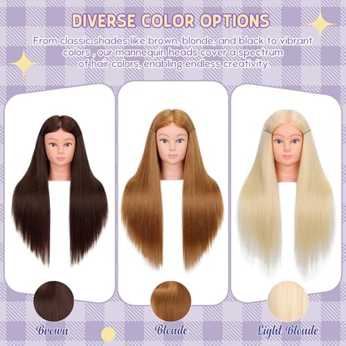 Blonde 80% Human Hair 26-28" Mannequin Head with Tripod & Stand - Image 5