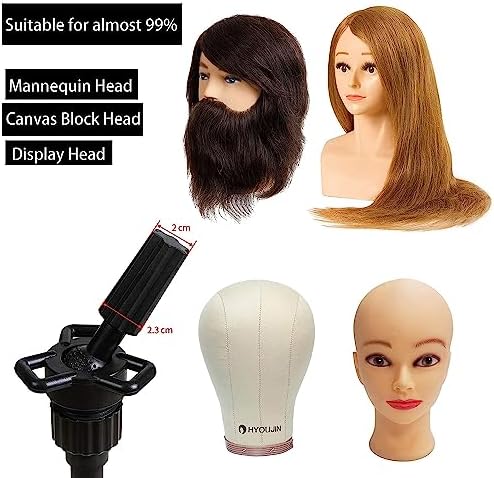 HYOUJIN Tall Wig Head Stand,Wig Stand Tripod With Foot Panel for Making - Image 4