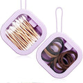 2 Pack Portable Hair Tie Organizer Travel, Small Hair Tie Container, Purple by Kathfly