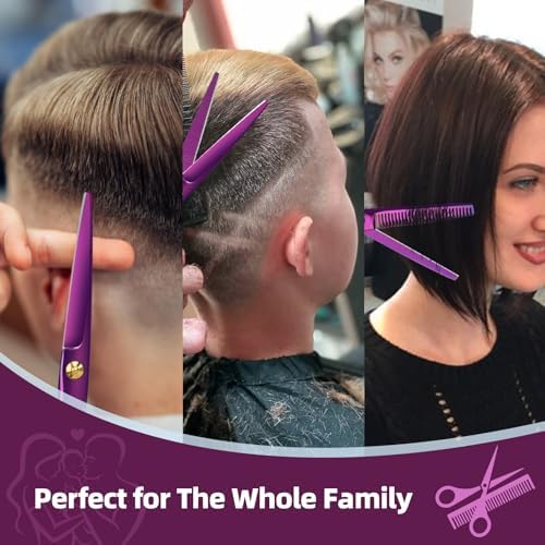 Professional Hair Cutting Scissors - 9 PCS Haircut Scissors Set - Image 6