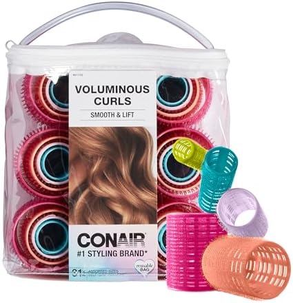 Conair Foam Hair Rollers & Self Grip Hair Rollers - Heatless Curls Overnight - Assorted Sizes & Colors - 48 & 31 Count - Image 5