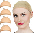 ALLAURA 4 pieces (Nude) Stocking Wig Caps Stretchy Nylon Wig Caps for Women - Liner Weaving Caps for Women, Men, Stocking Wig Cap for Halloween Cosplay by ALLAURA
