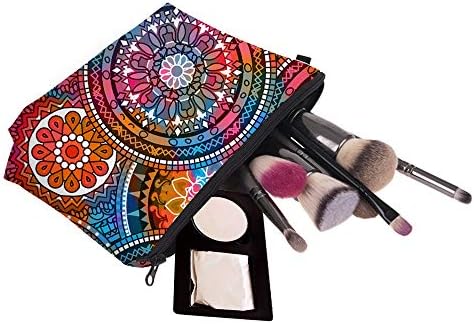Deanfun Cosmetic Bag for Women, Mandala Flowers Waterproof Makeup Bags Roomy Toiletry Pouch Travel Accessories Gifts (51555) - Image 5