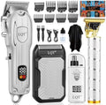 Hair Clippers for Men with LED Display, 4-in-1 Cordless Grooming Kit with Beard Trimmer, Foil Shaver & Nose Trimmer, Rechargeable Electric Hair Clipper Set for Home Barber, Personal Care & Gift by LQT