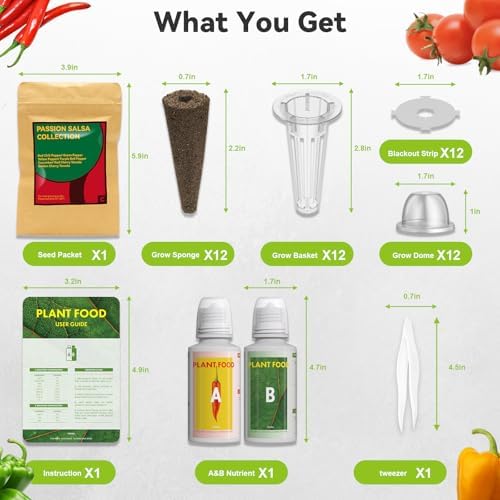 inbloom 12-Pod Pepper Seed Pod Kit for AeroGarden, iDOO, Ahopegarden Hydroponic Growing System, Include Cucumber, Red&Golden Tomato, Red Chili Pepper, Green&Yellow Pepper, Purple Pepper, 400+ Seeds - Image 3