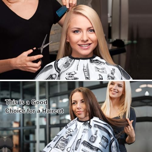 FEBSNOW Barber Cape Professional Hair Cutting Cape with Neck Duster Brush - Image 6