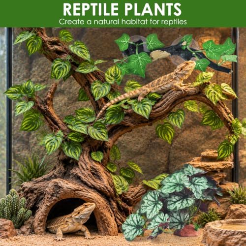 KATUMO 3PCS Reptile Plants, Terrarium Plant Artificial Decor, Fake Plant - Image 4